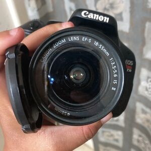 Canon Black Digital Camera with Wide-Angle Lens